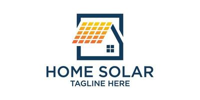 zonne- en huis logo icoon vector illustratie