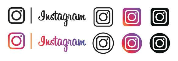 instagram logo pictogrammen verzameling vector