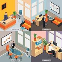 isometrische office icon set vectorillustratie vector