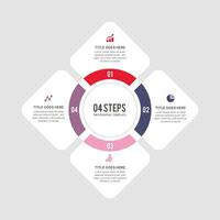 4 opties stappen infographic sjabloon ontwerp vector