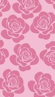 roze rozen silhouet achtergrond behang vector