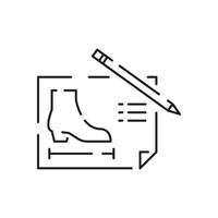 schoenmaker lijn icoon. schoenen verkoper lijn icoon vector. schoenen verkoper teken. geïsoleerd contour symbool zwart illustratie. vector