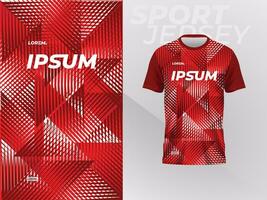 rood Jersey sport mockup sjabloon voor voetbal, Amerikaans voetbal, racen, gamen, motorcross, wielersport, en rennen vector