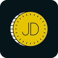 Jordaans dinar vector icoon ontwerp