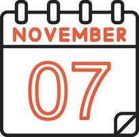 7 november vector icoon