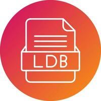 ldb het dossier formaat vector icoon