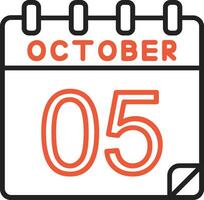 5 oktober vector icoon