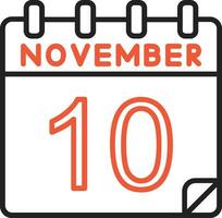 10 november vector icoon