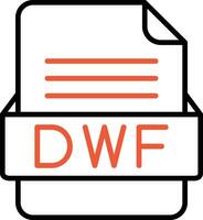 dwf het dossier formaat vector icoon