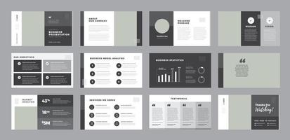 bedrijfspresentatie brochure gids ontwerp of pitch deck sales slider vector