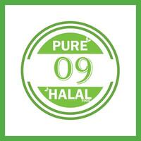 ontwerp met halal blad ontwerp 09 vector