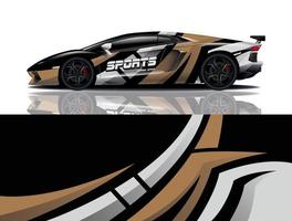 sport auto sticker wrap ontwerp vector