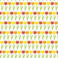 bloemen naadloze patroonachtergrond met tulpen vectorillustratie vector