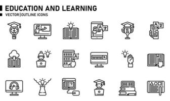 onderwijs en leren icoon vector