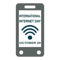 Internationale internet dag. Internationale internet dag vector illustratie concept achtergrond. internet dag creatief concept.