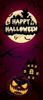 happy halloween verticale bannersjabloon vector