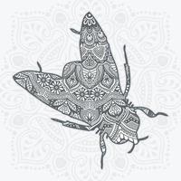insectenmandalavector. vintage decoratieve elementen. oosters patroon, vector