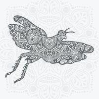 insectenmandalavector. vintage decoratieve elementen. oosters patroon, vector