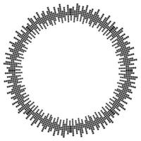 abstracte circulaire equalizer. eq ronde audio geluidsgolven. vector