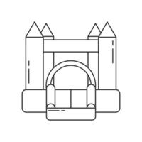 springkasteel overzicht pictogram. springhuis op kinderspeelplaats. vector