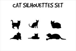 kattenverzameling - vector silhouet