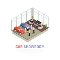 autodealer concept vectorillustratie vector