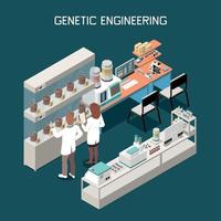 genetica isometrische concept vectorillustratie vector