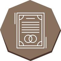 bruiloft contract vector icon