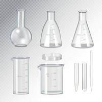 laboratorium glaswerk realistische vectorillustratie vector