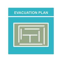 evacuatie plan vector icoon