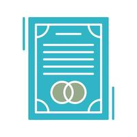 bruiloft contract vector icon