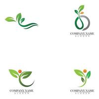 boom blad vector logo ontwerp milieuvriendelijk concept