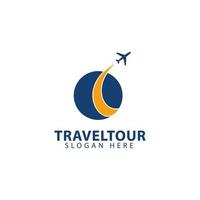 reizen tour logo sjabloon, ontwerp vectorillustratie. vector