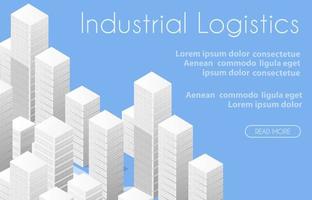 industriële logistiek 3d vector