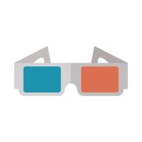 geïsoleerde film 3d bril vector design