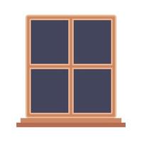 geïsoleerd houten raam vectorontwerp vector