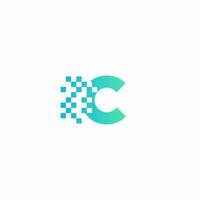 c letter pixel logo ontwerp moderne sjabloon vector