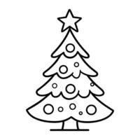 Kerstmis boom vector silhouet clip art, wijnoogst boom silhouet vector illustratie