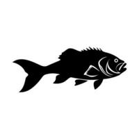 divers vis vector silhouet, zwart silhouet van vis clip art