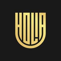 luxe holia logo ontwerp vector