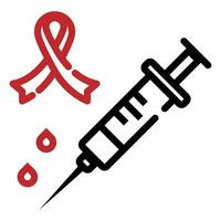 rood lint symbool Gezondheid en medisch concept. wereld AIDS dag, pictogrammen vector