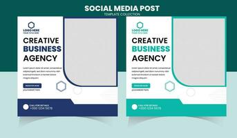 creatieve zakelijke marketing sociale media postsjabloon vector