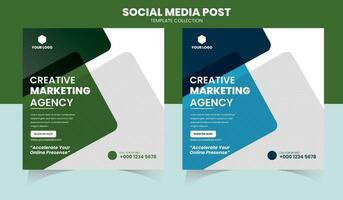 creatieve zakelijke marketing sociale media postsjabloon vector