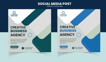 creatieve zakelijke marketing sociale media postsjabloon vector