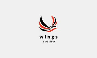 dier vleugel logo ontwerp vector illustratie