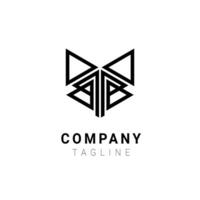 vos hoofd lijn meetkundig minimalistische logo ontwerp vector