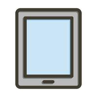 tablet vector dik lijn gevulde kleuren icoon voor persoonlijk en reclame gebruiken.