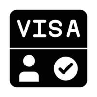Visa vector glyph icoon voor persoonlijk en reclame gebruiken.