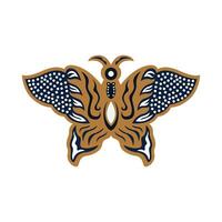 Javaans batik vlinder icoon vector beeld illustratie