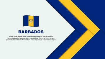 Barbados vlag abstract achtergrond ontwerp sjabloon. Barbados onafhankelijkheid dag banier tekenfilm vector illustratie. Barbados tekenfilm